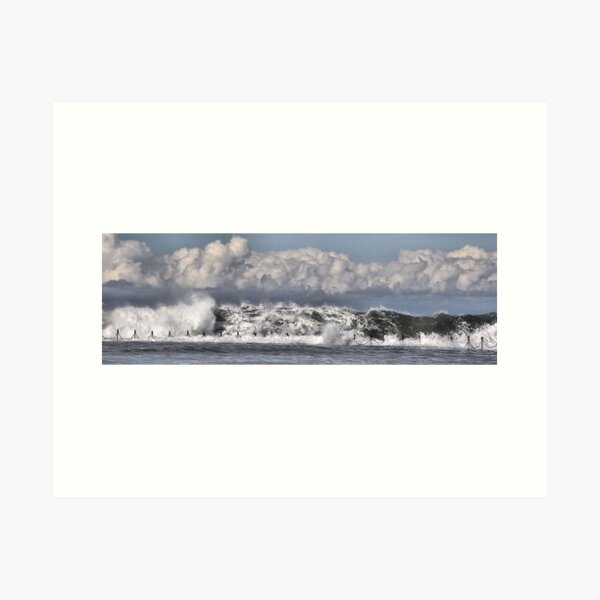 Item preview, Moody Seas over the Canoe Pool - Newcastle Beach NSW Australia designed and sold by Bev Woodman.