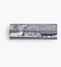 Moody Seas over the Canoe Pool - Newcastle Beach NSW Australia Canvas Print