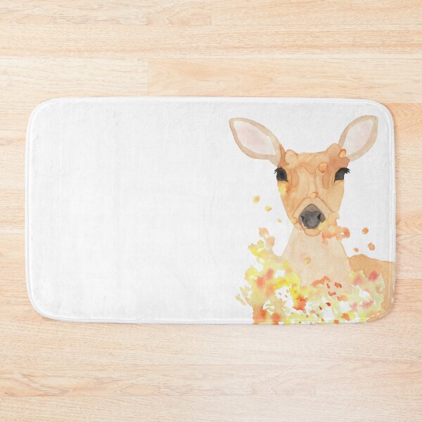 Item preview, Deer in a flower storm, white designed and sold by Sonderblume.