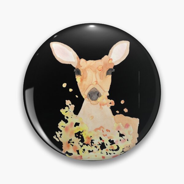 Item preview, Deer in blossom storm, black designed and sold by Sonderblume.