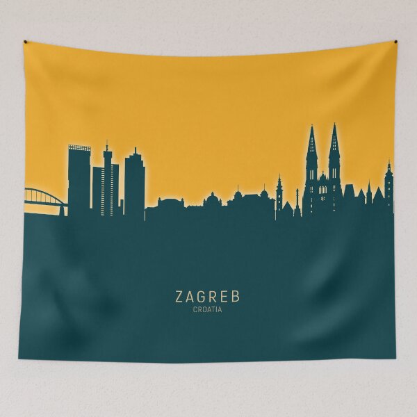 Item preview, Zagreb Croatia Skyline designed and sold by ArtPrints.
