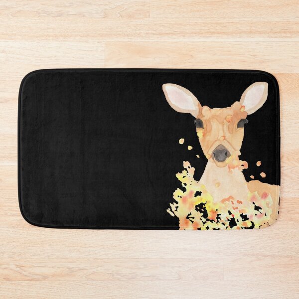Item preview, Deer in blossom storm, black designed and sold by Sonderblume.