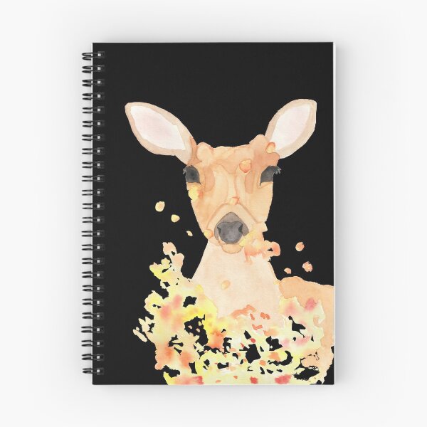 Item preview, Deer in blossom storm, black designed and sold by Sonderblume.