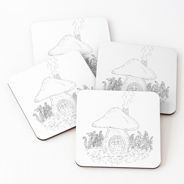 Item preview, Black and White Mushroom Cottage designed and sold by SavannahAddison.
