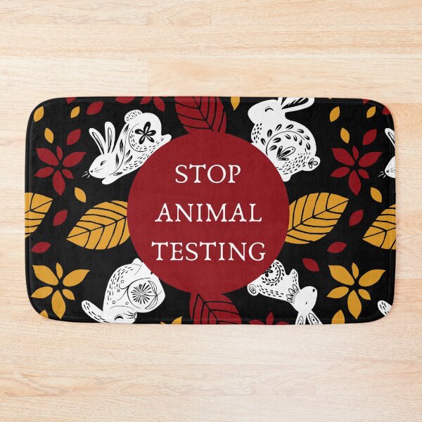 Item preview, Stop Animal Testing | Bunnies and Leaves | Traditional Russian Style Pattern designed and sold by EarlessPierre.