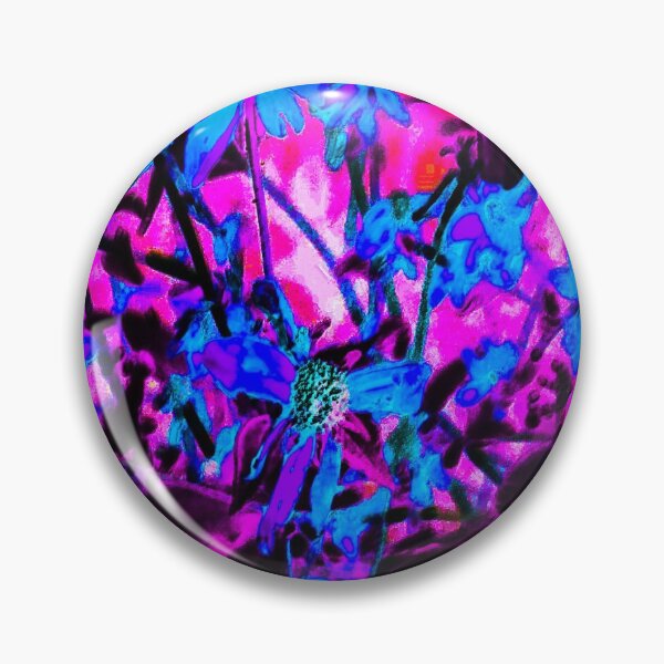 Item preview, Neon Pink Blue Wildflowers designed and sold by wildjellybeans.