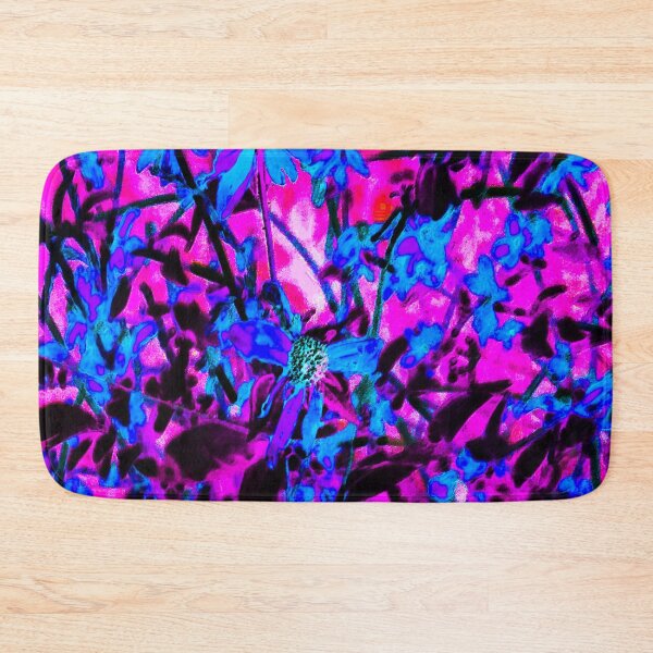 Item preview, Neon Pink Blue Wildflowers designed and sold by wildjellybeans.