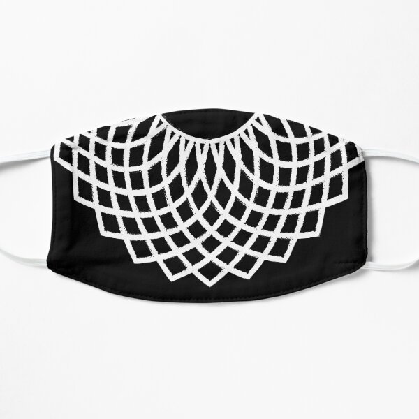 Dissent collar, rbg poster, RUTH BADER GINSBURG, lawyer gift Flat Mask