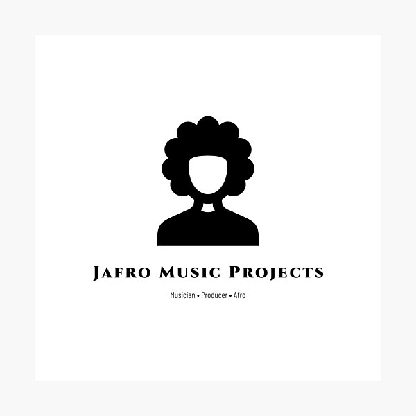 JMP Logo Black and White Photographic Print