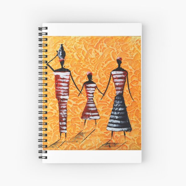 Item preview, African Family. Mixed media painting. designed and sold by Liss Art Studio.