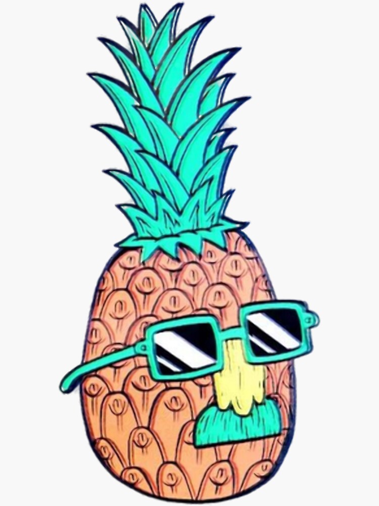 "Pineapple head" Sticker for Sale by EugeneDesign Redbubble