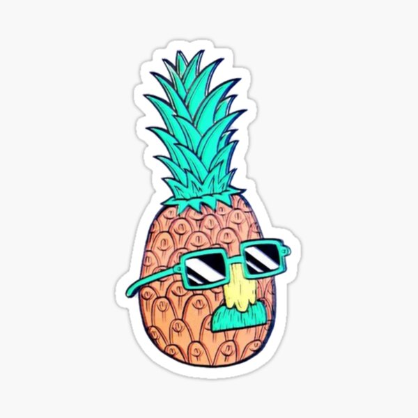 "Pineapple head" Sticker for Sale by EugeneDesign Redbubble
