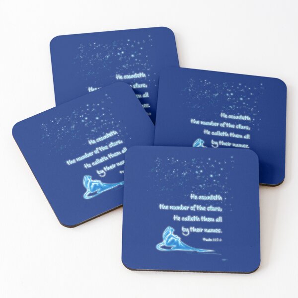 Item preview, Faith Girl - Psalm 147:4 - Bible Verse - Stars - Blue designed and sold by Brittany Barry Art.