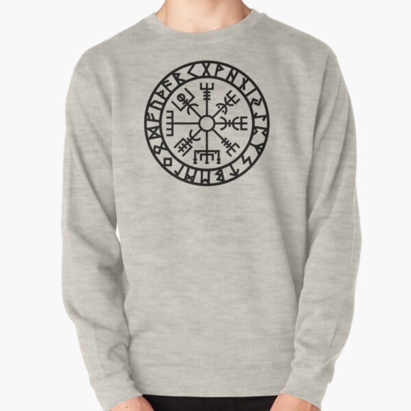Vegvisir - Futhark - Runes - Navigator - Vikings Pullover Sweatshirt