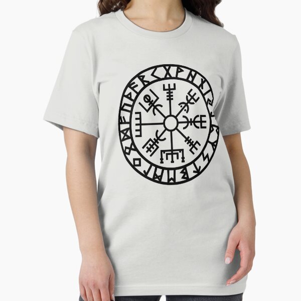 Vista previa del artículo con la obra «Vegvisir Futhark Runas Brújula Navegador Viking Nordic», diseñado y vendido por nitty-gritty.