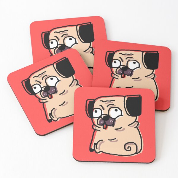 Item preview, The chubby pug designed and sold by clumsy-theshop.