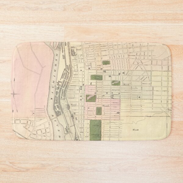 Item preview, Vintage Map of Manchester NH (1873) designed and sold by BravuraMedia.