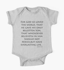 John 3:16 - King James (Bible Verses) One Piece - Short Sleeve