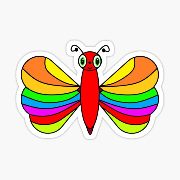 Multi-coloured Butterfly Sticker