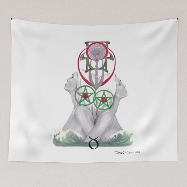 Item preview, Two of Pentacles - Dos de Pentaculos designed and sold by tarotmuertos.