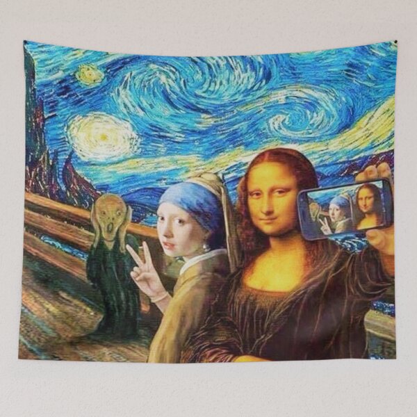 Item preview, Funny Famous Painting Selfie designed and sold by fudgecream.