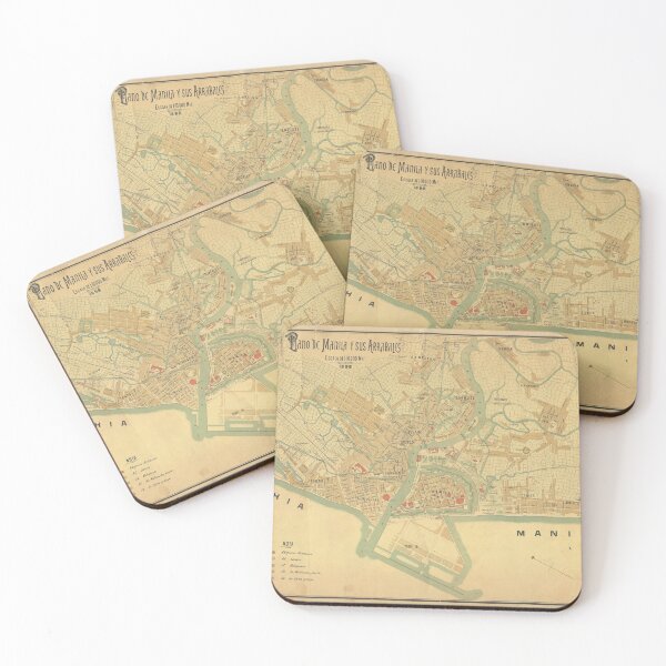 Item preview, Vintage Manila Philippines Map (1898) designed and sold by BravuraMedia.