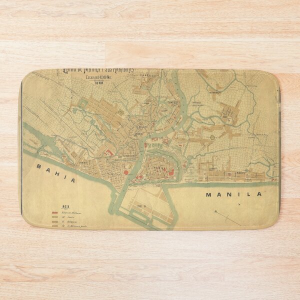 Item preview, Vintage Manila Philippines Map (1898) designed and sold by BravuraMedia.