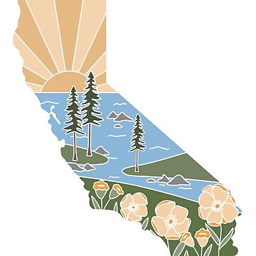 Artwork thumbnail, California Illustrated Graphic by jamiemaher15