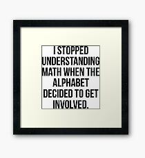 Alphabet Framed Print