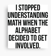 Alphabet Canvas Print