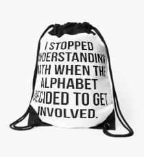 Alphabet Drawstring Bag