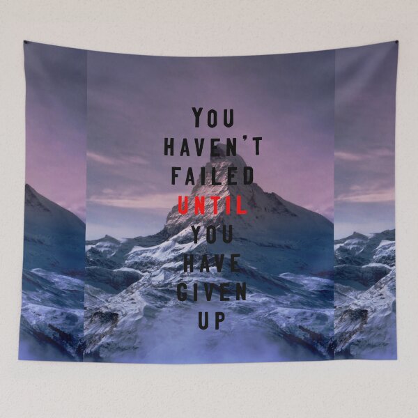 Item preview, Never Give up: Motivational Quote designed and sold by ElevenGraphics.