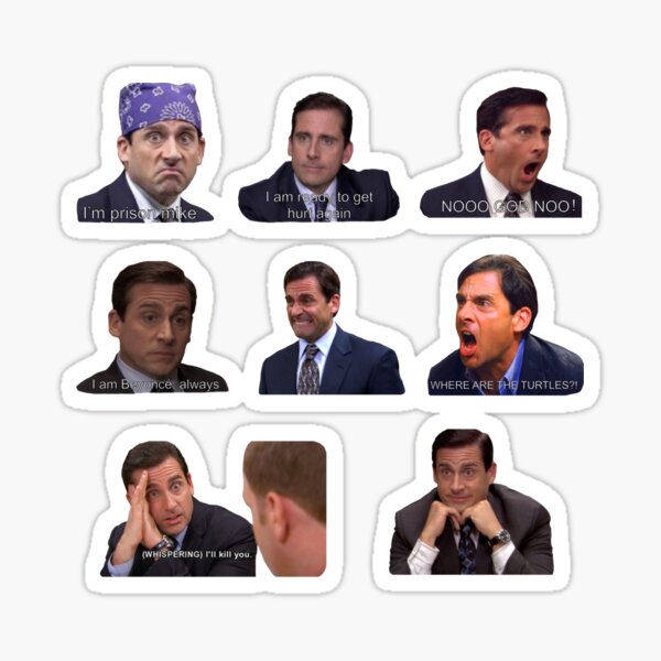 michael scott quotes sticker pack sticker for sale by madebyshania redbubble