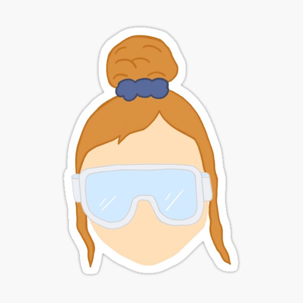 Lab Science Girl Sticker
