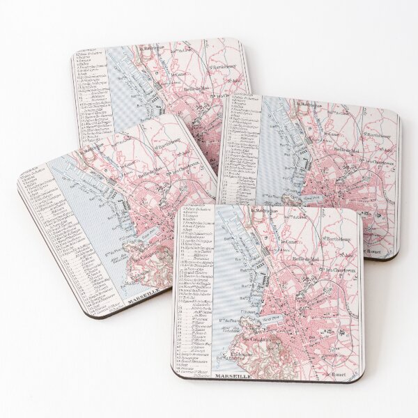 Item preview, Vintage Map of Marseille France (1900) designed and sold by BravuraMedia.