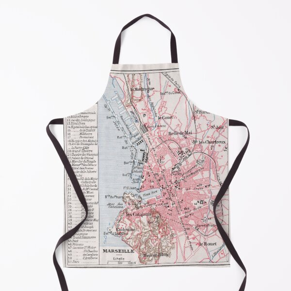 Item preview, Vintage Map of Marseille France (1900) designed and sold by BravuraMedia.