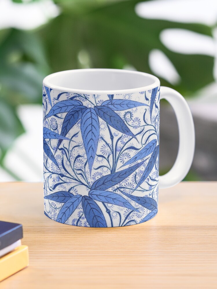 Bamboo on Cobalt Blue Japanese Tea Cup