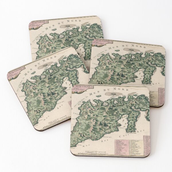 Item preview, Vintage Map of Martinique Island (1704) designed and sold by BravuraMedia.