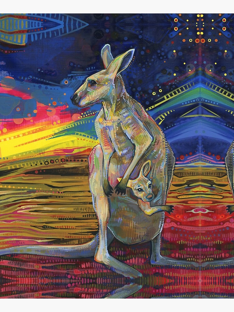 Red Kangaroo Painting - 2012 by gwennpaints