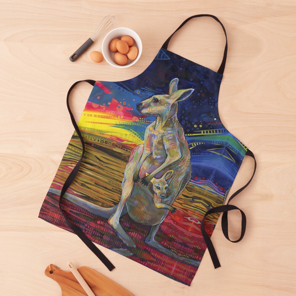 Red Kangaroo Painting - 2012 Apron