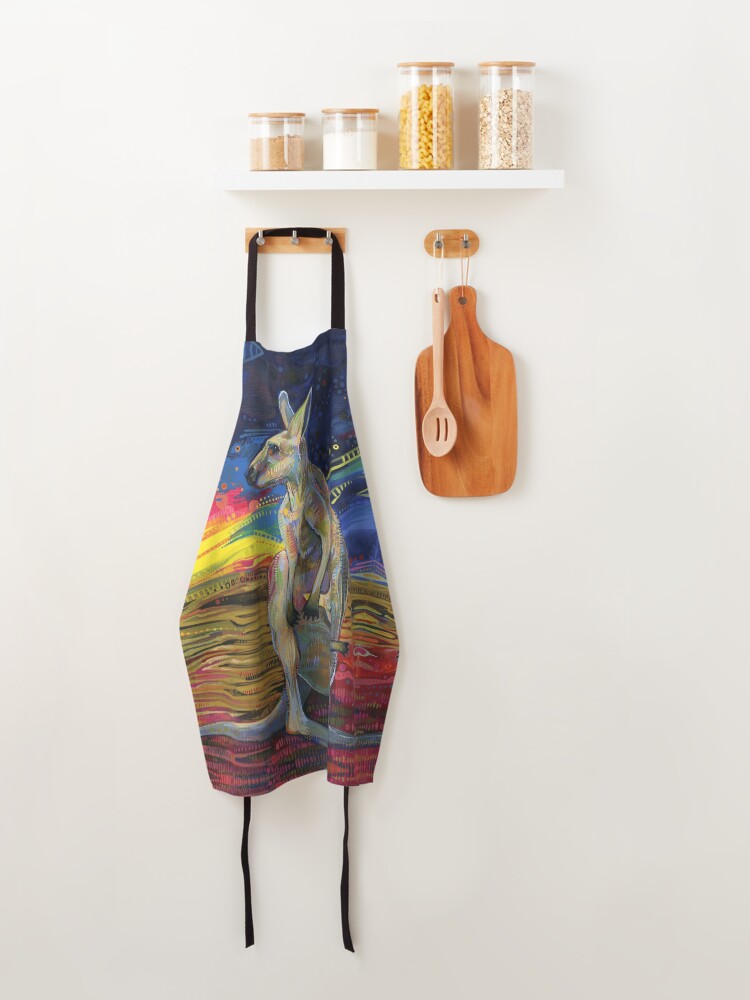Alternate view of Red Kangaroo Painting - 2012 Apron