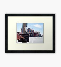 instructions for pedestrians Framed Print