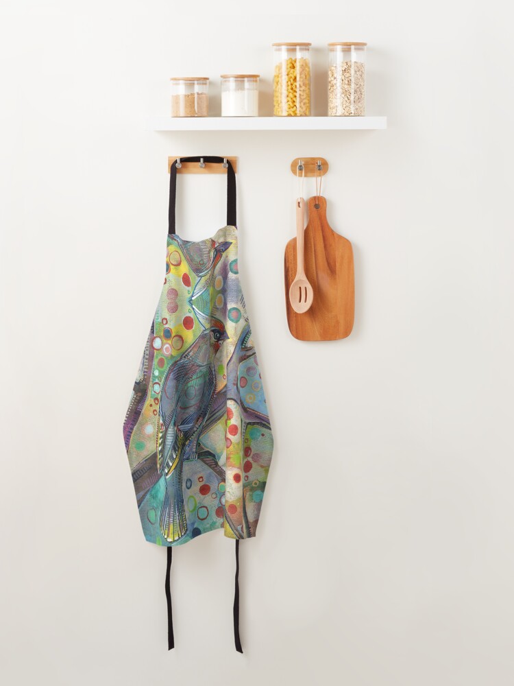Alternate view of Bohemian Waxwing Painting - 2015 Apron
