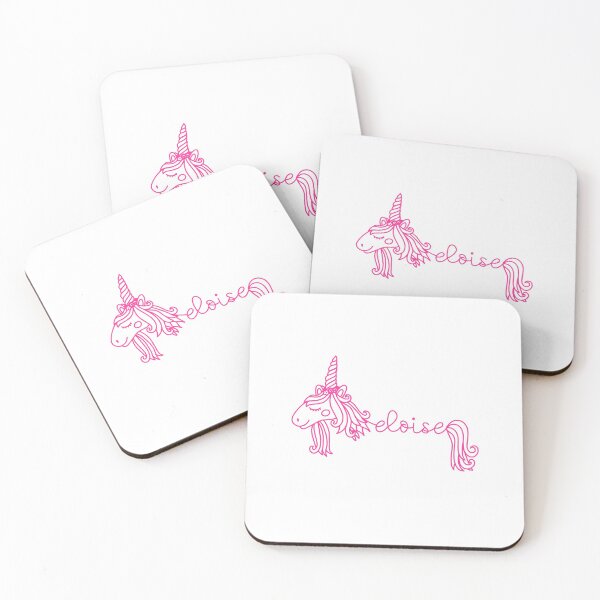 Item preview, Eloise Pink Unicorn Personalized Girl Name designed and sold by JaneApril.