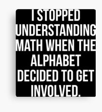 Alphabet Canvas Print