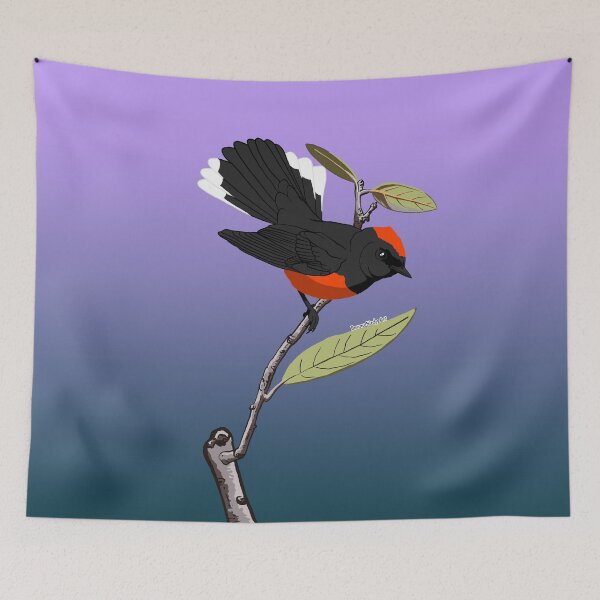 Item preview, Slate-Throated Redstart designed and sold by BennuBirdy.
