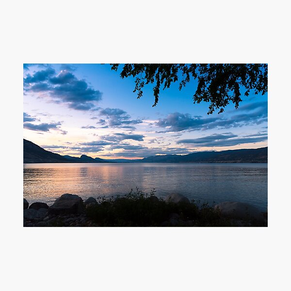 Item preview, Colorful Summer Sunset View of Okanagan Lake designed and sold by Amy Mitchell.