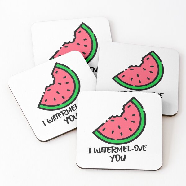 Item preview, Cool watermelon slice with funny love quote "I watermelove you" - Watermelon slice designed and sold by TamGustam.