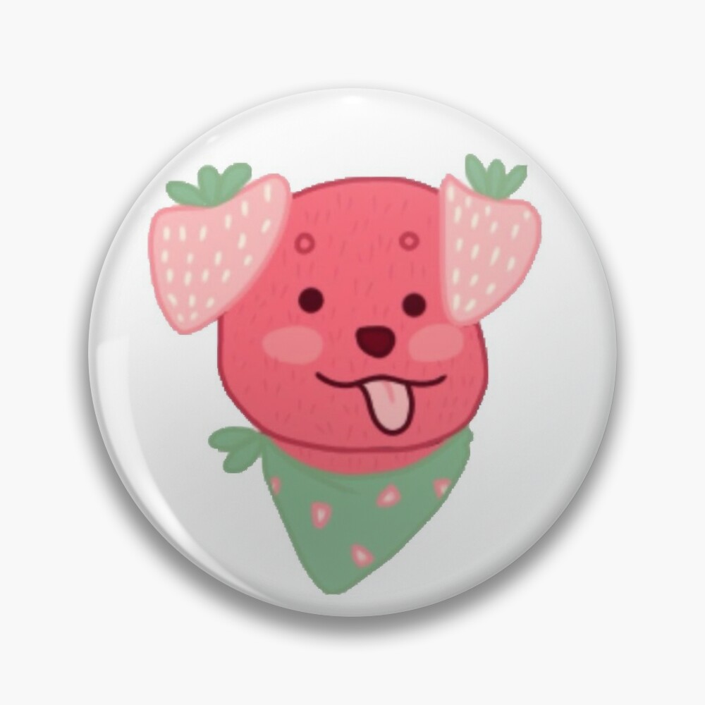 Strawberry Dog Sticker for Sale by 123fishey