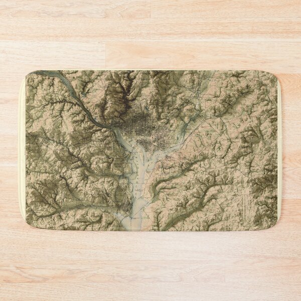 Item preview, Washington DC 1898 3D map digitally-rendered designed and sold by ThinkAboutMaps.
